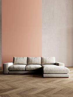 Swoon Denver Grand 4 Seater RHF Corner End Sofa - view 2, House Weave Chalk