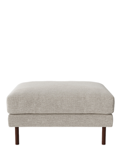 Swoon Munich Ottoman, Dark Leg, House Weave Chalk