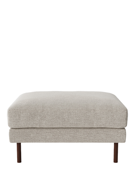 Swoon Munich Ottoman, Dark Leg, House Weave Chalk