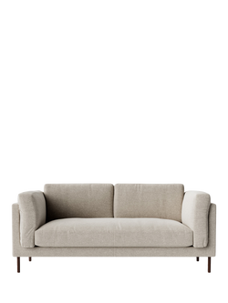 Swoon Munich Medium 2 Seater Sofa, Dark Leg, House Weave Chalk