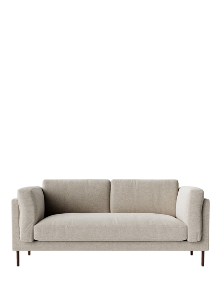 Swoon Munich Medium 2 Seater Sofa, Dark Leg, House Weave Chalk