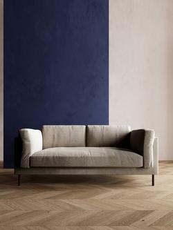 Swoon Munich Medium 2 Seater Sofa, Dark Leg - view 2, House Weave Chalk