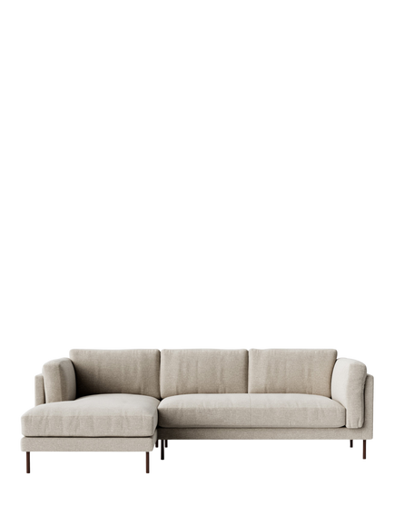 Swoon Munich Grand 4 Seater LHF Chaise End Sofa, Dark Leg, House Weave Chalk