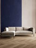 Swoon Munich Grand 4 Seater LHF Chaise End Sofa, Dark Leg, House Weave Chalk