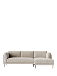 Swoon Munich Grand 4 Seater RHF Chaise End Sofa, Dark Leg, House Weave Chalk