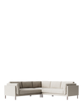 Swoon Munich 5 Seater Corner Sofa, Dark Leg, House Weave Chalk