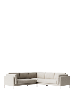 Swoon Munich 5 Seater Corner Sofa, Dark Leg, House Weave Chalk