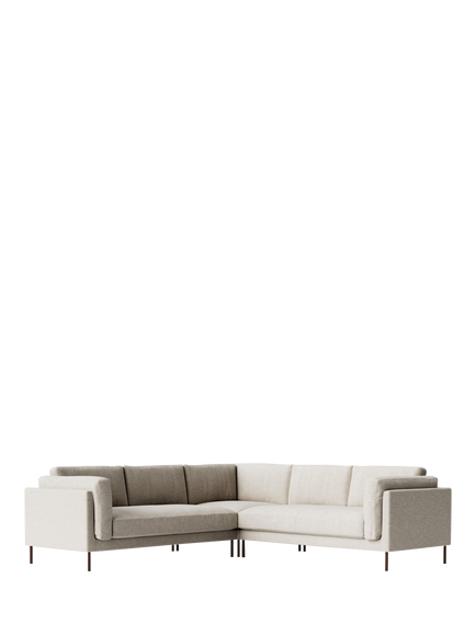 Swoon Munich 5 Seater Corner Sofa, Dark Leg, House Weave Chalk