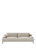 Swoon Almera Large 3 Seater Sofa, Metal Leg, House Weave Chalk