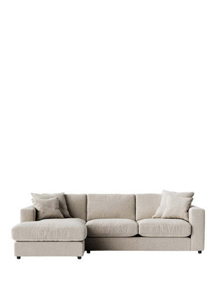 Swoon Althaea Large 3 Seater LHF Corner Sofa, House Weave Chalk