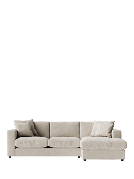 Swoon Althaea Large 3 Seater RHF Corner Sofa, House Weave Chalk