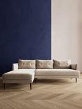 Swoon Kalmar Grand 4 Seater LHF Chaise End Sofa, Dark Leg, Easy Velvet Taupe