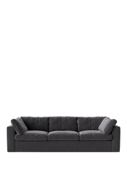 Swoon Seattle Large 3 Seater Sofa, Easy Velvet Graphite
