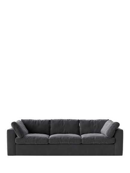 Swoon Seattle Large 3 Seater Sofa, Easy Velvet Graphite