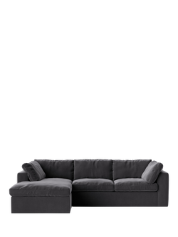 Swoon Seattle Grand 4 Seater LHF Chaise End Sofa, Easy Velvet Granite