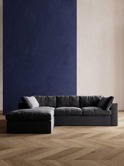 Swoon Seattle Grand 4 Seater LHF Chaise End Sofa - view 2, Easy Velvet Granite