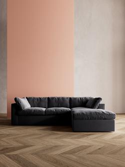 Swoon Seattle Grand 4 Seater RHF Chaise End Sofa - view 2, Easy Velvet Granite