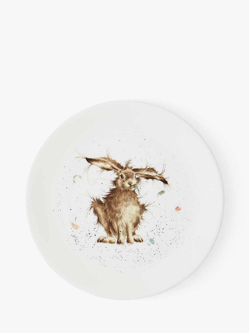 Wrendale Designs Hare Fine Bone China Side Plate, 21cm, White/Multi