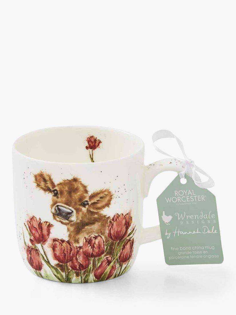 Wrendale Designs Bessie the Cow Fine Bone China Mug, 310ml, White/Multi