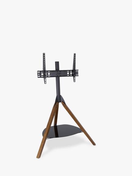 AVF Hoxton Tripod TV Stand with Mount for TVs from 32" to 70", Dark Wood