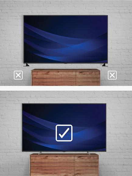 AVF QB600S Replacement TV Stand with Bracket for TVs from 55” to 100”, Black/Silver - view 2, Black/Silver