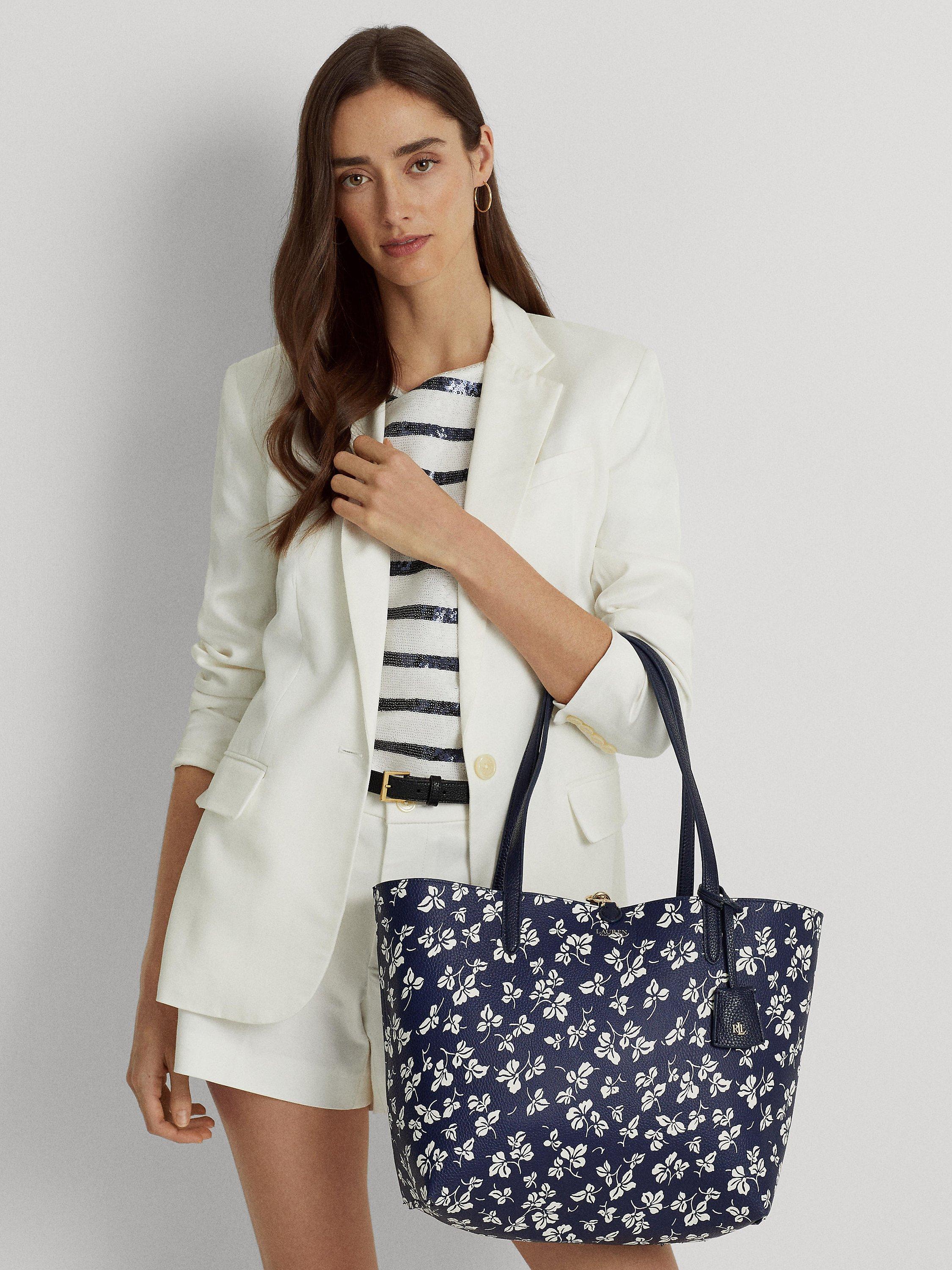 Lauren Ralph Lauren Faux Leather Print Reversible Tote Bag
