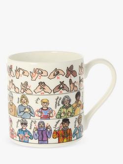 McLaggan Smith Picturemaps British Sign Language Bone China Mug, 350ml, Multi, Multi