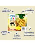 Epson Pineapple 604 Inkjet Printer Cartridge Multipack, Pack of 4