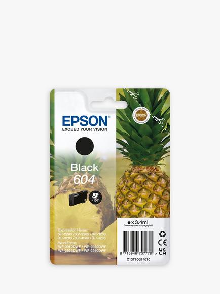 Epson Pineapple 604 Inkjet Printer Cartridge, Black, Black