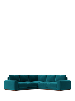 Swoon Denver Grand 5 Seater Corner Sofa, Easy Velvet Kingfisher