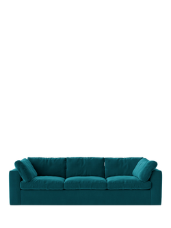 Swoon Seattle Large 3 Seater Sofa, Easy Velvet Kingfisher
