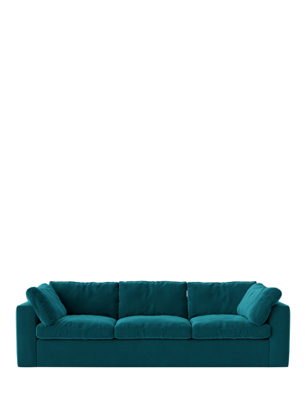 Swoon Seattle Large 3 Seater Sofa, Easy Velvet Kingfisher