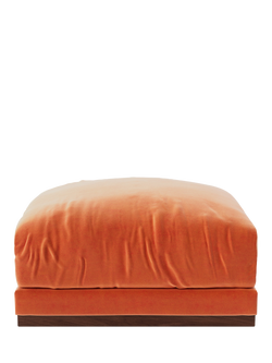 Swoon Denver Footstool, Easy Velvet Burnt Orange