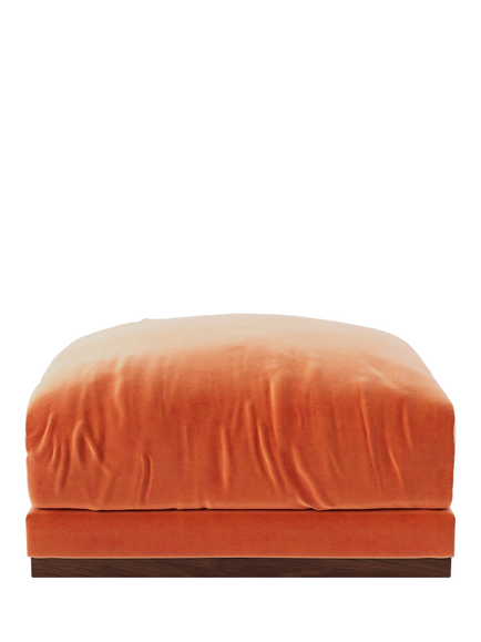 Swoon Denver Footstool, Easy Velvet Burnt Orange