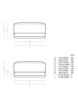 Swoon Denver Footstool - view 2, Easy Velvet Burnt Orange