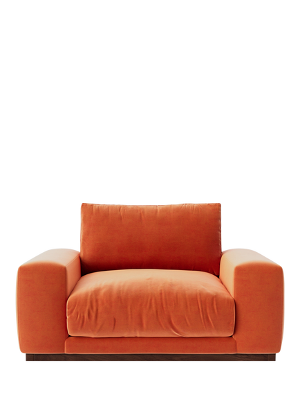 Swoon Denver Loveseat, Easy Velvet Burnt Orange