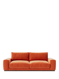 Swoon Denver Large 3 Seater Sofa, Easy Velvet Burnt Orange