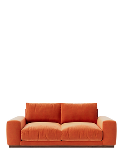Swoon Denver Medium 2 Seater Sofa, Easy Velvet Burnt Orange