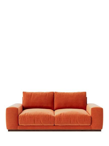Swoon Denver Medium 2 Seater Sofa, Easy Velvet Burnt Orange