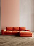 Swoon Denver Grand 4 Seater RHF Corner End Sofa, Easy Velvet Burnt Orange
