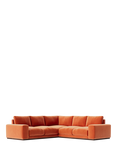 Swoon Denver Grand 5 Seater Corner Sofa, Easy Velvet Burnt Orange