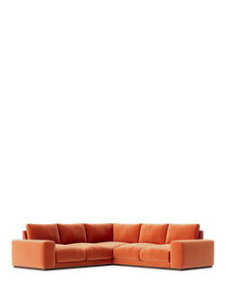 Swoon Denver Grand 5 Seater Corner Sofa, Easy Velvet Burnt Orange