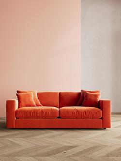 Swoon Althaea Large 3 Seater Sofa - view 2, Easy Velvet Burnt Orange