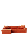 Swoon Althaea Grand 4 Seater LHF Corner Sofa, Easy Velvet Burnt Orange