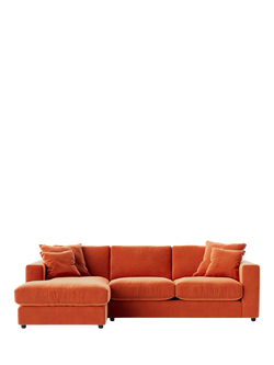 Swoon Althaea Grand 4 Seater LHF Corner Sofa, Easy Velvet Burnt Orange