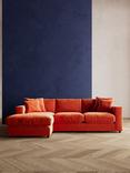Swoon Althaea Grand 4 Seater LHF Corner Sofa, Easy Velvet Burnt Orange