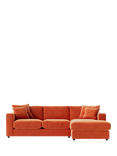 Swoon Althaea Grand 4 Seater RHF Corner Sofa, Easy Velvet Burnt Orange