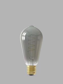 Calex 4W LED Curly Filament Dimmable ST64 Bulb, Titanium - view 2, Titanium