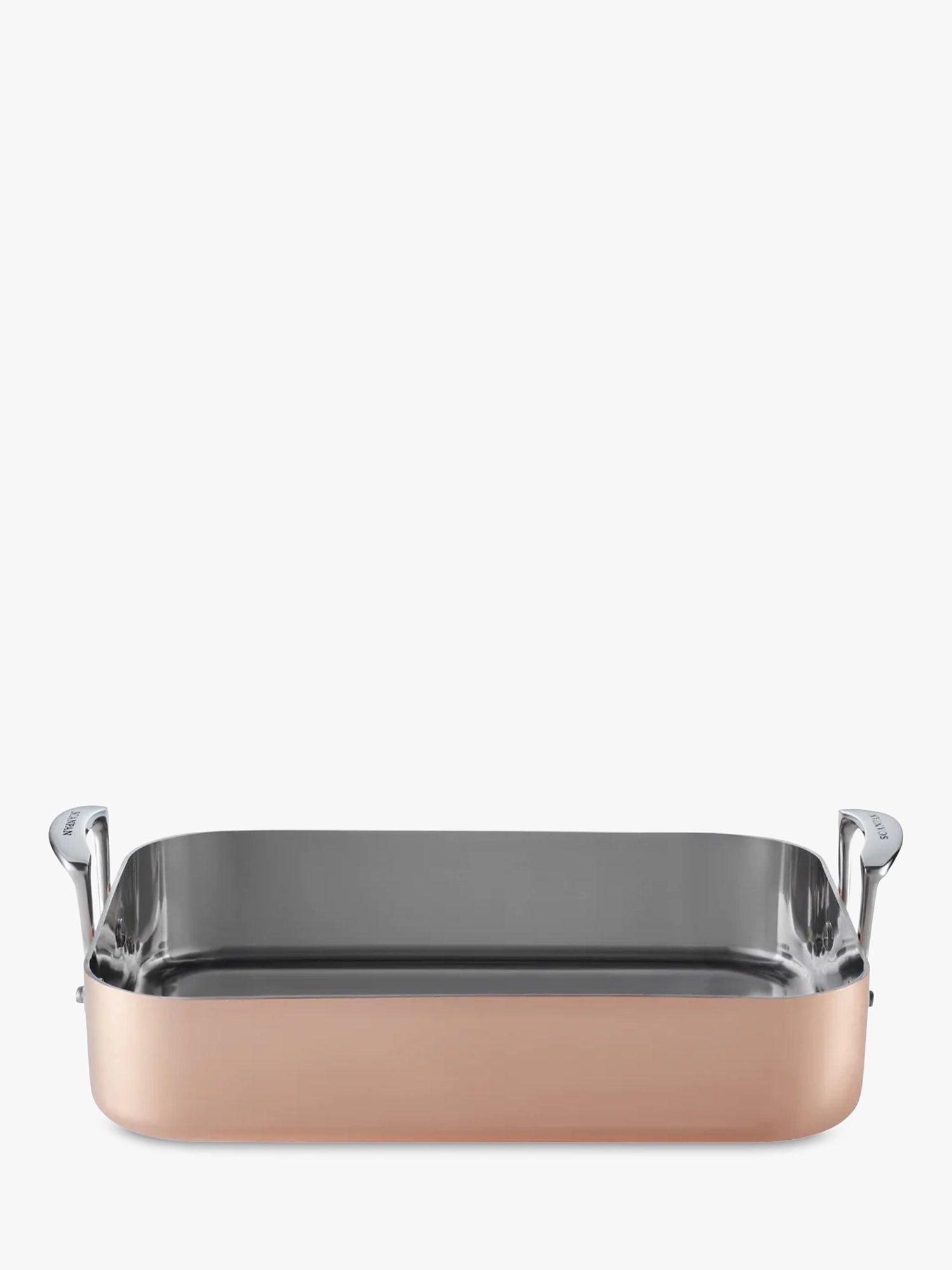SCANPAN Maitre D' Copper Stainless Steel Roasting Pan, 35 x 24cm, Copper