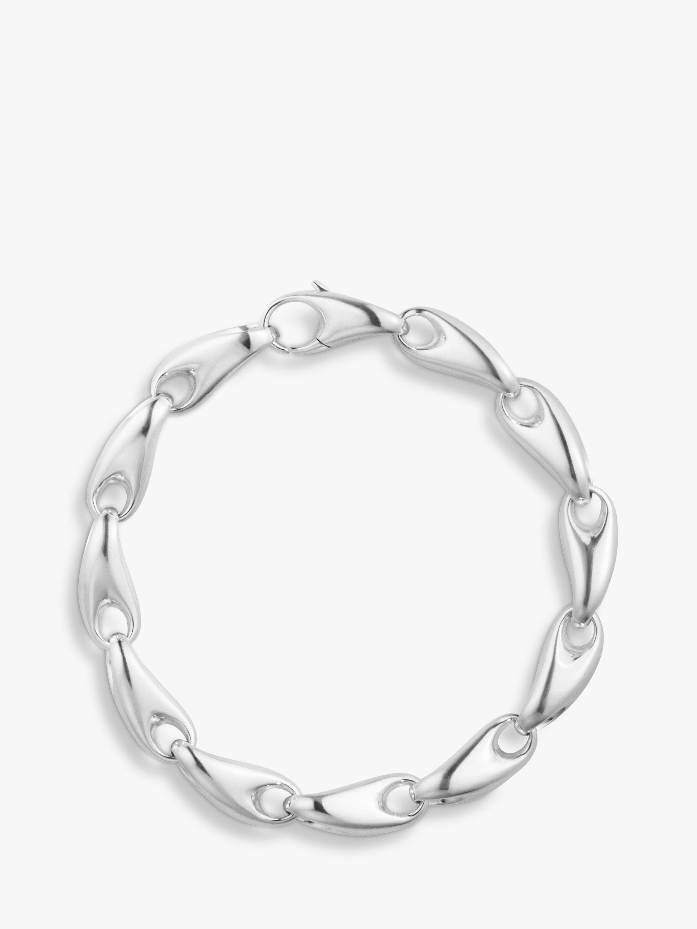 Product image 1 of 1, which shows Georg Jensen Organic Links Chain Bracelet, Silver